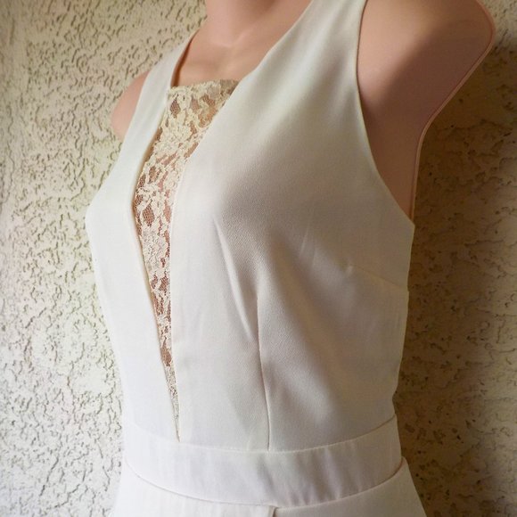 *Ivory Forever 21 Peplum Sheath Dress- Size M - Picture 2 of 6